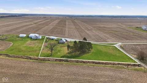 Aerial view at 6501 W County Road 1300 N, Russellville, IN