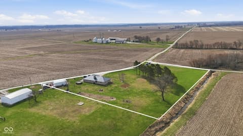 Aerial view at 6501 W County Road 1300 N, Russellville, IN