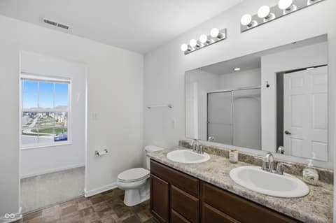 Primary bathroom at 1937 Abbey Lane, Columbus, IN