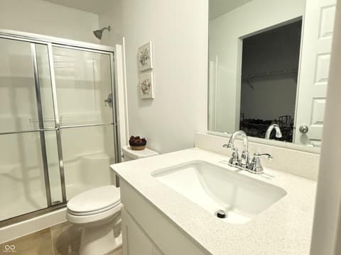 Primary bathroom at 876 Garrow Drive, Westfield, IN