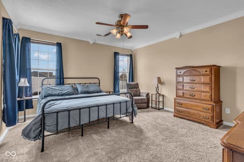 Primary bedroom at 8291 Westcliffe Drive, Avon, IN
