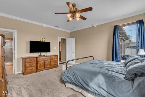Primary bedroom at 8291 Westcliffe Drive, Avon, IN