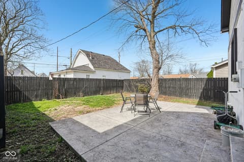Outdoor living area at 1706 Draper Street, Indianapolis, IN