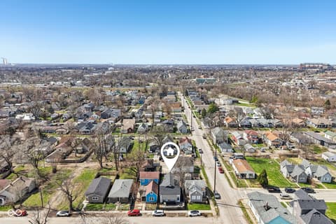 Aerial view at 1706 Draper Street, Indianapolis, IN