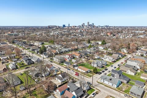 Aerial view at 1706 Draper Street, Indianapolis, IN