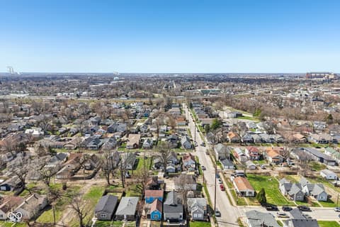 Aerial view at 1706 Draper Street, Indianapolis, IN