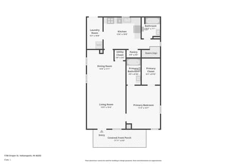 Floor Plan — 1706 Draper Street, Indianapolis, IN