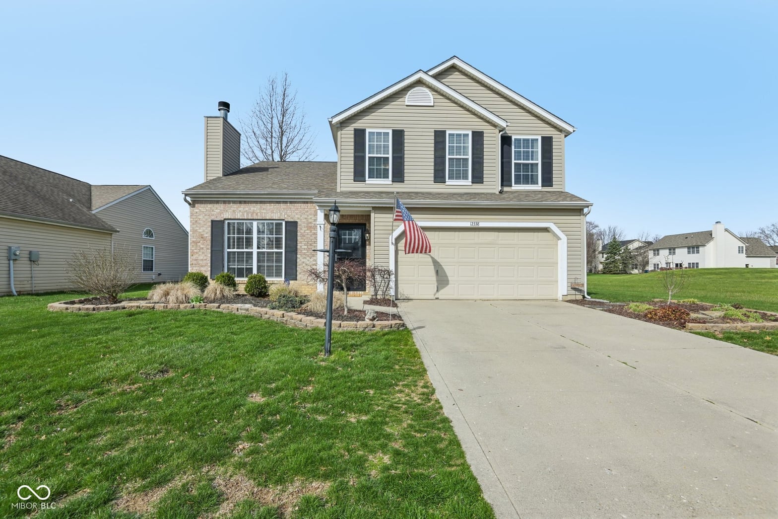 Front exterior at 12338 Slate Drive, Fishers, IN