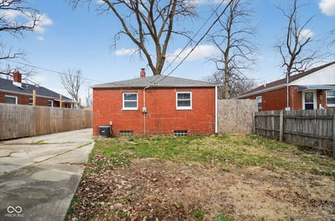 Backyard at 6063 University Avenue, Indianapolis, IN