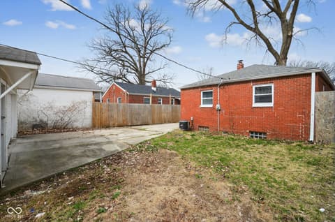 Backyard at 6063 University Avenue, Indianapolis, IN