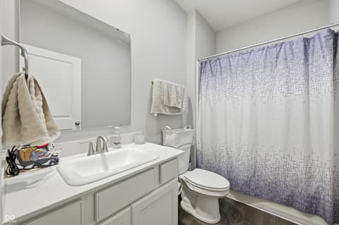 Bathroom at 1593 Fairmount Drive, Greenfield, IN
