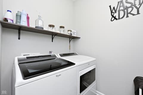 Laundry room at 1593 Fairmount Drive, Greenfield, IN