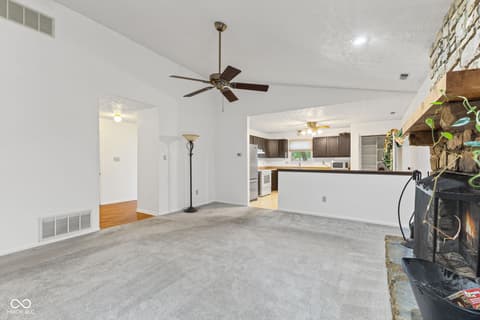 Living room at 6433 Southern Lakes Drive N, Indianapolis, IN