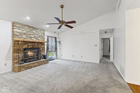 Living room at 6433 Southern Lakes Drive N, Indianapolis, IN