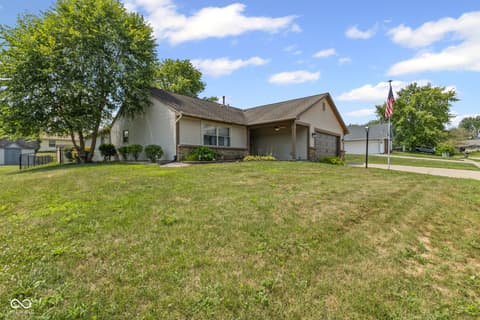 Front exterior at 6433 Southern Lakes Drive N, Indianapolis, IN