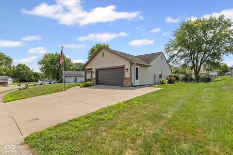 Front exterior at 6433 Southern Lakes Drive N, Indianapolis, IN