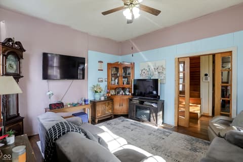Living room at 202 N Monroe Street, Indianapolis, IN