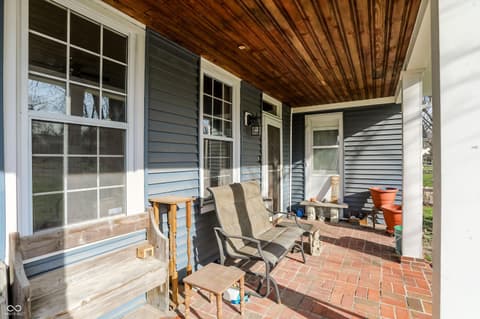 Outdoor living area at 202 N Monroe Street, Indianapolis, IN