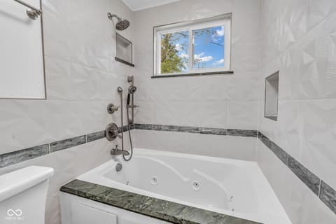 Primary bathroom at 18 Wilson Drive, Carmel, IN