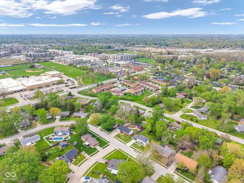 Aerial view at 18 Wilson Drive, Carmel, IN