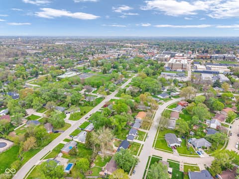Aerial view at 18 Wilson Drive, Carmel, IN