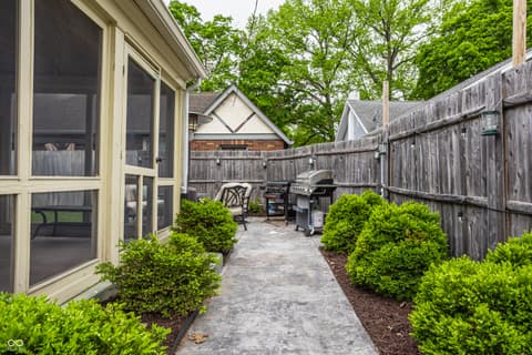 Outdoor living area at 116 W 49th Street, Indianapolis, IN