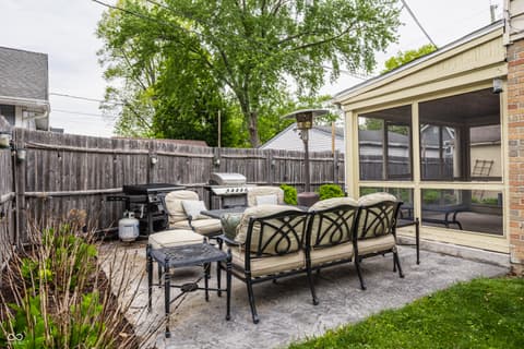 Outdoor living area at 116 W 49th Street, Indianapolis, IN