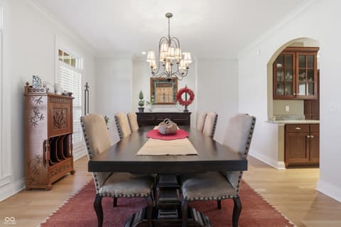 Dining room at 3950 E Larry Wayne Drive, Bloomington, IN