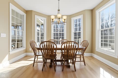 Dining room at 3950 E Larry Wayne Drive, Bloomington, IN