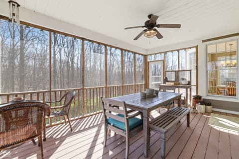 Outdoor living area at 3950 E Larry Wayne Drive, Bloomington, IN