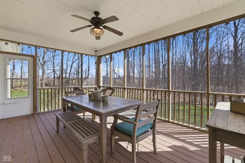 Outdoor living area at 3950 E Larry Wayne Drive, Bloomington, IN