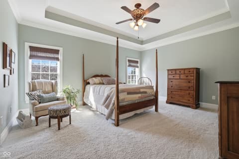Primary bedroom at 3950 E Larry Wayne Drive, Bloomington, IN
