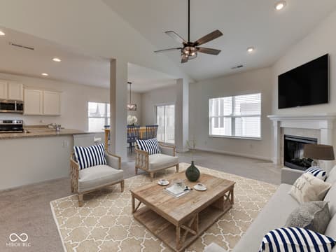Living room at 1810 Maplewood Court, Pendleton, IN