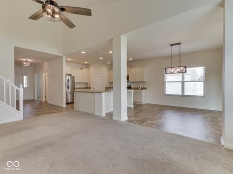 Living room at 1810 Maplewood Court, Pendleton, IN
