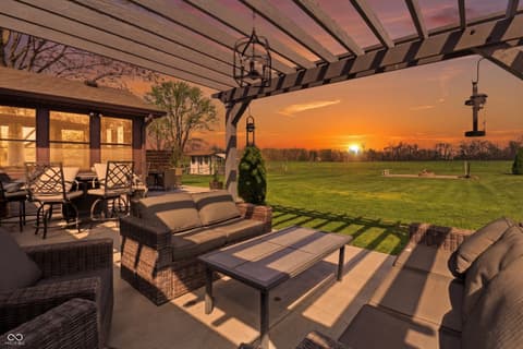 Outdoor living area at 6880 W 100 N, Greenfield, IN