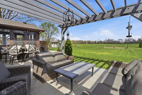 Outdoor living area at 6880 W 100 N, Greenfield, IN