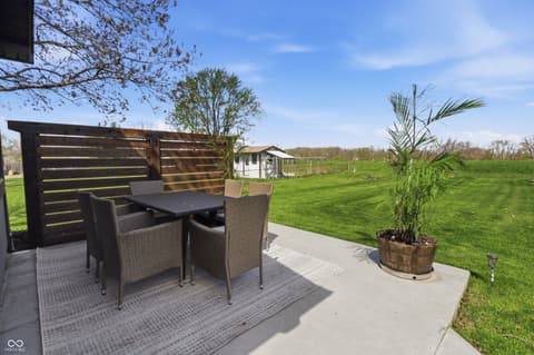 Outdoor living area at 6880 W 100 N, Greenfield, IN