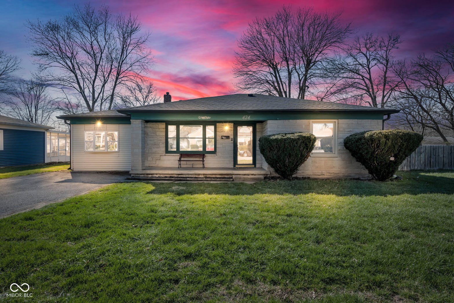 Front exterior at 424 Gibbs Street, Plainfield, IN