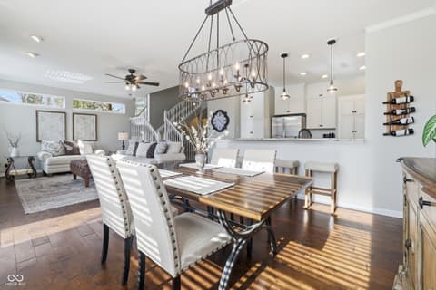 Dining room at 8073 Lower Bay Lane, Indianapolis, IN