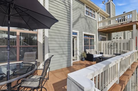Outdoor living area at 8073 Lower Bay Lane, Indianapolis, IN