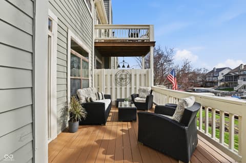 Outdoor living area at 8073 Lower Bay Lane, Indianapolis, IN