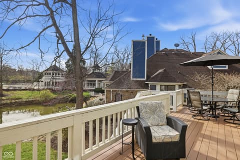 Outdoor living area at 8073 Lower Bay Lane, Indianapolis, IN
