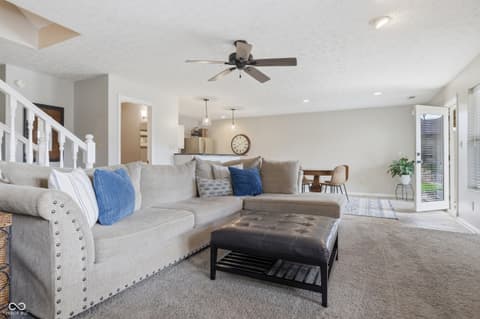 Living room at 8073 Lower Bay Lane, Indianapolis, IN