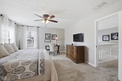 Bedroom at 8073 Lower Bay Lane, Indianapolis, IN