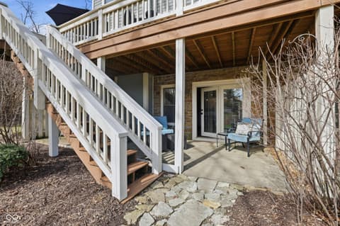 Outdoor living area at 8073 Lower Bay Lane, Indianapolis, IN