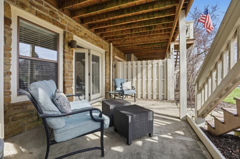 Outdoor living area at 8073 Lower Bay Lane, Indianapolis, IN
