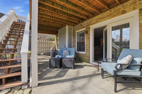 Outdoor living area at 8073 Lower Bay Lane, Indianapolis, IN