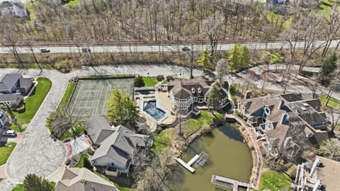 Aerial view at 8073 Lower Bay Lane, Indianapolis, IN