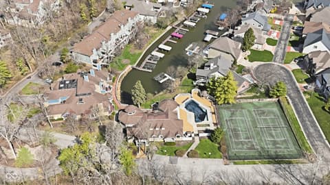 Aerial view at 8073 Lower Bay Lane, Indianapolis, IN