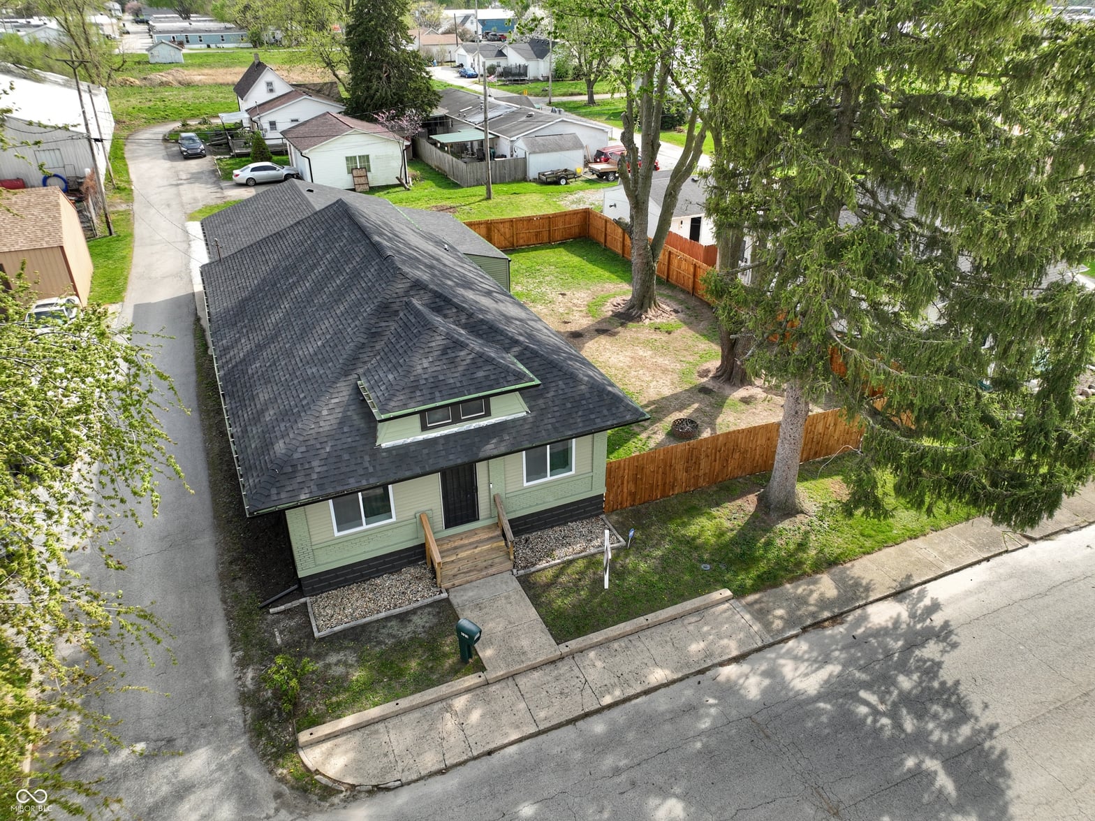 Aerial view at 523 W Pearl Street, Lebanon, IN